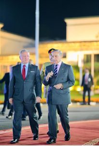 Prime Minister Muhammad Shehbaz Sharif welcomes the King of Jordan His Majesty Abdullah II ibn al Hussein at Prime Minister's House.