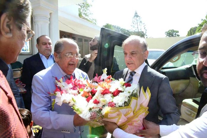 Prime Minister Muhammad Shehbaz Sharif visits the residence of Nawabzada Jam Karam Ali