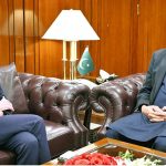 Ambassador of Germany, Ms. Ina Lepel, calls on Speaker of the National Assembly, Sardar Ayaz Sadiq, at the Parliament House.