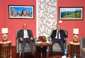 Saad Arrous, Member of Parliament, Algeria upon his arrival at Islamabad Airport to attend Inter-Parliamentary Speakers Conference.