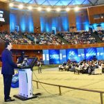 Acting President Syed Yousuf Raza Gilani addressing the closing session of the School of Tomorrow (SOT) Conference held in connection with the Golden Jubilee celebrations of the Beaconhouse School System
