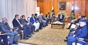 Acting President Syed Yousuf Raza Gilani in a meeting with H.E. Dr. Mohammad Bagher Ghalibaf, Speaker of the Islamic Consultative Assembly of Iran at Aiwan-e-Sadr
