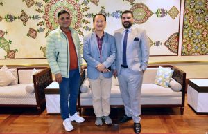 Harka Raj Rai, Secretary of the House of Representatives of Nepal arrives to attend the Inter-Parliamentary Speakers Conference.