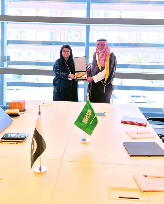 Federal Minister for Information Technology and Telecommunication Shaza Fatima Khawaja's meeting with Mr. AbdullahAbdulrahman A. Almubadal, Deputy Governor of the Communications, Space & Technology Commission (CST) KSA