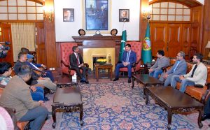 - A delegation of visiting Bangladeshi journalists call on Governor Khyber Pakhtunkhwa Faisal Karim Kundi at the Governor House.