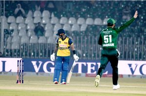 Sri Lanka’s Kamil Mishara plays a shot during the Pakistan T20I Tri-Nation Series match against Pakistan.