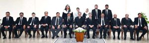 The Hon'ble Chief Justice of Pakistan, Mr. Justice Yahya Afridi, in a Group photo with the outgoing cabinet of Supreme Court Bar Association at the Supreme Court