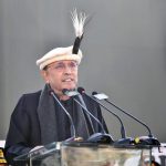 President Asif Ali Zardari addressing the central ceremony marking the 78th Independence Day of Gilgit-Baltistan.