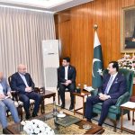 Acting President Syed Yousuf Raza Gilani in a meeting with H.E. Dr. Mohammad Bagher Ghalibaf, Speaker of the Islamic Consultative Assembly of Iran at Aiwan-e-Sadr