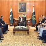 President Asif Ali Zardari in a meeting with Egyptian delegation led by Dr Badr Ahmed Mohamed Abdelatty, Minister for Foreign Affairs, Emigration and Expatriates of Egypt, at Aiwan-e-Sadr