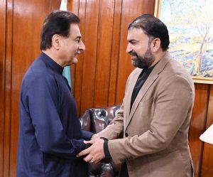 hief Minister Balochistan, Mr. Sarfraz Bugti, calls on Speaker National Assembly Sardar Ayaz Sadiq at Parliament House.