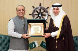 Federal Minister for Communication Abdul Aleem Khan held a bilateral meeting with Minister for Transport and Logistic Services KSA Saleh Al Jasser, at Expo Centre on the sidelines of PIMEC -2025
