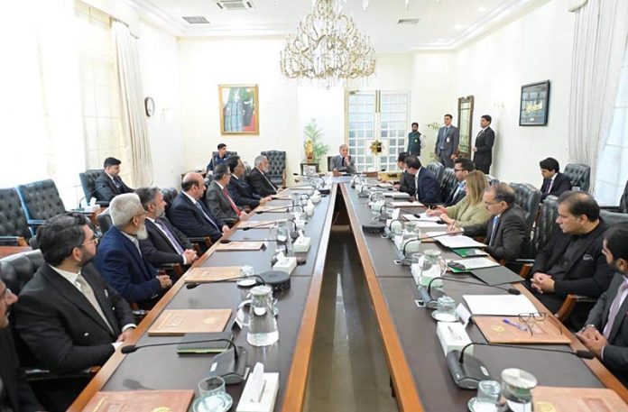 Prime Minister Muhammad Shehbaz Sharif chairing meeting of Jinnah Medical Complex's board