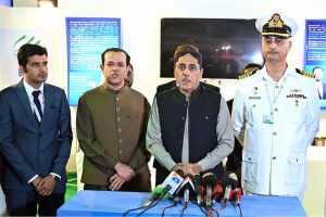 Minister for Livestock and Dairy Development Department Balochistan, Sardar Faisal Jamali, receives a souvenir during PIMEC 2025 at Expo Center Karachi