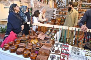 Folk artists performing traditional dance during Ten-Day annual folk festival “Lok Mela 2025” at Lok Virsa in the Federal Capital.