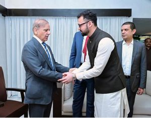 Prime Minister Muhammad Shehbaz Sharif visits the residence of MNA Abdul Qadir Patel