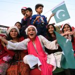 Women and children participates in the Welcome Christmas Rally