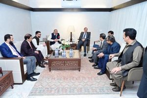 Prime Minister Muhammad Shehbaz Sharif visits the residence of MNA Abdul Qadir Patel