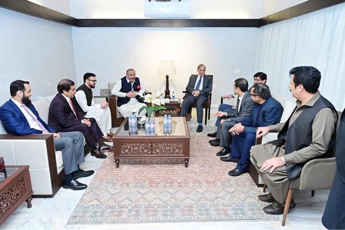 Prime Minister Muhammad Shehbaz Sharif visits the residence of MNA Abdul Qadir Patel