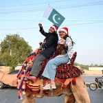 Girls participates in the Welcome Christmas Rally