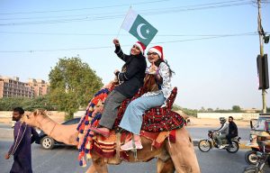 Girls participates in the Welcome Christmas Rally