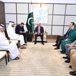 President Asif Ali Zardari meeting Nasser Bin Faisal Bin Khalifa Al Thani, Director General of Al Jazeera Media Network