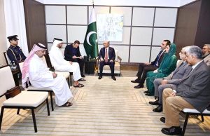 President Asif Ali Zardari meeting Nasser Bin Faisal Bin Khalifa Al Thani, Director General of Al Jazeera Media Network