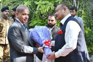 Prime Minister Muhammad Shehbaz Sharif visits the residence of MNA Abdul Qadir Patel