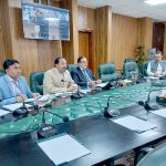 Amir Mohyuddin, Secretary Ministry of National Food Security & Research, chairing the weekly national coordination meeting to review wheat seed distribution, sowing progress, and storage planning across provinces