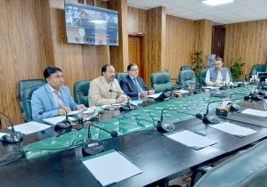 Amir Mohyuddin, Secretary Ministry of National Food Security & Research, chairing the weekly national coordination meeting to review wheat seed distribution, sowing progress, and storage planning across provinces