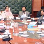 Senator Khalida Ateeb, Convener sub-committee of the senate standing committee on industries and production presiding over a meeting of the committee