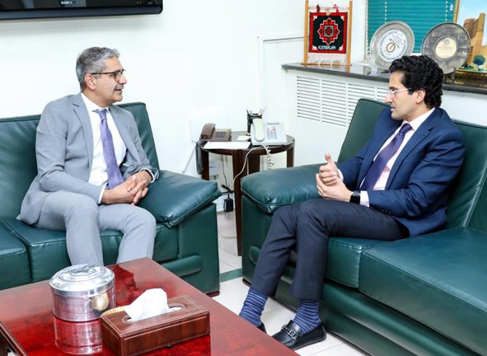 Federal Minister for Petroleum, Ali Pervaiz Malik was called on by H.E. Mr. Tarik Ali Khan, the newly appointed High Commissioner of Canada to Pakistan