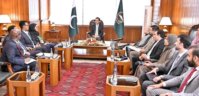 Speaker National Assembly Sardar Ayaz Sadiq in a meeting with Parliamentary delegation from the Federal Republic of Somalia headed by Deputy Speaker House of Peoples of the Federal Republic of Somalia Ms. Sadiya Yassin Haji at Parliament House