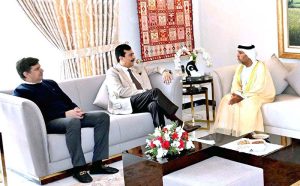 Chairman Senate, Syed Yousaf Raza Gilani in a meeting with Salem Mohammed Salem Alzaabi, Ambassador of the United Arab Emirates (UAE) to Pakistan. Malik Wasif Mazher Rao, Member of Provincial Assembly Punjab was also present in the meeting.