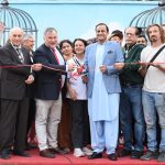 Mayor of Karachi, Barrister Murtaza Wahab and Consul General of France Alexis Chahtahtinsky inaugurating mural art of Pakistani and French artists during the 39-days World Culture Festival 2025 organized by the Arts Council of Pakistan