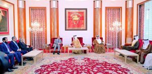 Prime Minister Muhammad Shehbaz Sharif meets the King of Bahrain, Hamad Bin Isa Al-Khalifa.