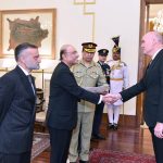H.E. Tim Kane, High Commissioner designate of Australia, presenting his credentials to President Asif Ali Zardari at Aiwan-e-Sadr