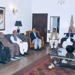 Chairman Senate, Syed Yousaf Raza Gilani in a meeting with newly elected members of Punjab bar council from Multan and High court and district bar association