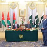 Prime Minister Muhammad Shehbaz Sharif and His Majesty King Abdullah II Ibn Al Hussein, King of the Hashemite Kingdom of Jordan witness exchange of Agreements and Memorendums of understanding between Jordan and Pakistan.