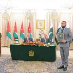 Prime Minister Muhammad Shehbaz Sharif and His Majesty King Abdullah II Ibn Al Hussein, King of the Hashemite Kingdom of Jordan witness exchange of Agreements and Memorendums of understanding between Jordan and Pakistan.