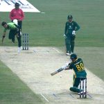 A view of the first One Day International (ODI) cricket match being played between Pakistan and South Africa at Iqbal Stadium