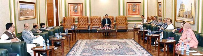 Speaker National Assembly Sardar Ayaz Sadiq chairs a meeting of the Business Advisory Committee at Parliament House