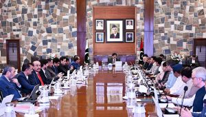 Sindh Chief Minister Syed Murad Ali Shah presides over the provincial cabinet meeting at the CM House
