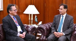 Speaker National Assembly Sardar Ayaz Sadiq in a group photo with Malaysian Parliamentary delegation headed by Deputy President of Malaysian Senate Mr. Datuk Nur Jazlan bin Tan Sri Mohamed at Parliament House .