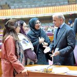 Prime Minister Muhammad Shehbaz Sharif interacts with the MNAs during the National Assembly session