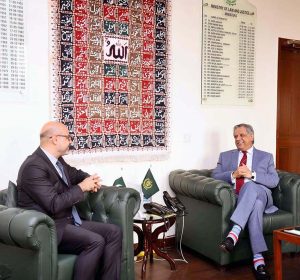 UNDP Resident Representative Samuel Rizk called on Federal Minister for law and justice and human rights, Senator Azam Nazeer Tarar to discuss areas of mutual collaboration