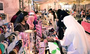 Families visits stalls at the Crafters Expo 2025