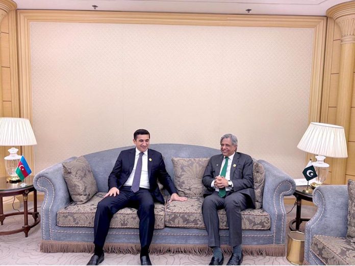 Pakistan's Law Minister bilateral meeting with Minister of Justice of the Republic of Azerbaijan - H.E. Farid AhmadovOn the sidelines of Second International Conference on Justice