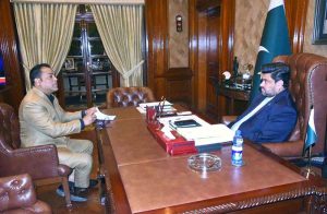 Chairman Red Crescent Sindh, Muhammad Rehan Hashmi calls on Sindh Governor Kamran Khan Tessori at Governor House