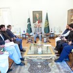 Federal Minister for National Heritage and Culture Mr. Aurangzeb Khan Khichi alongwith Minister of State/SAPM Mubarak Zeb and MNA Zahoor Qureshi called on Prime Minister Muhammad Shehbaz Sharif.